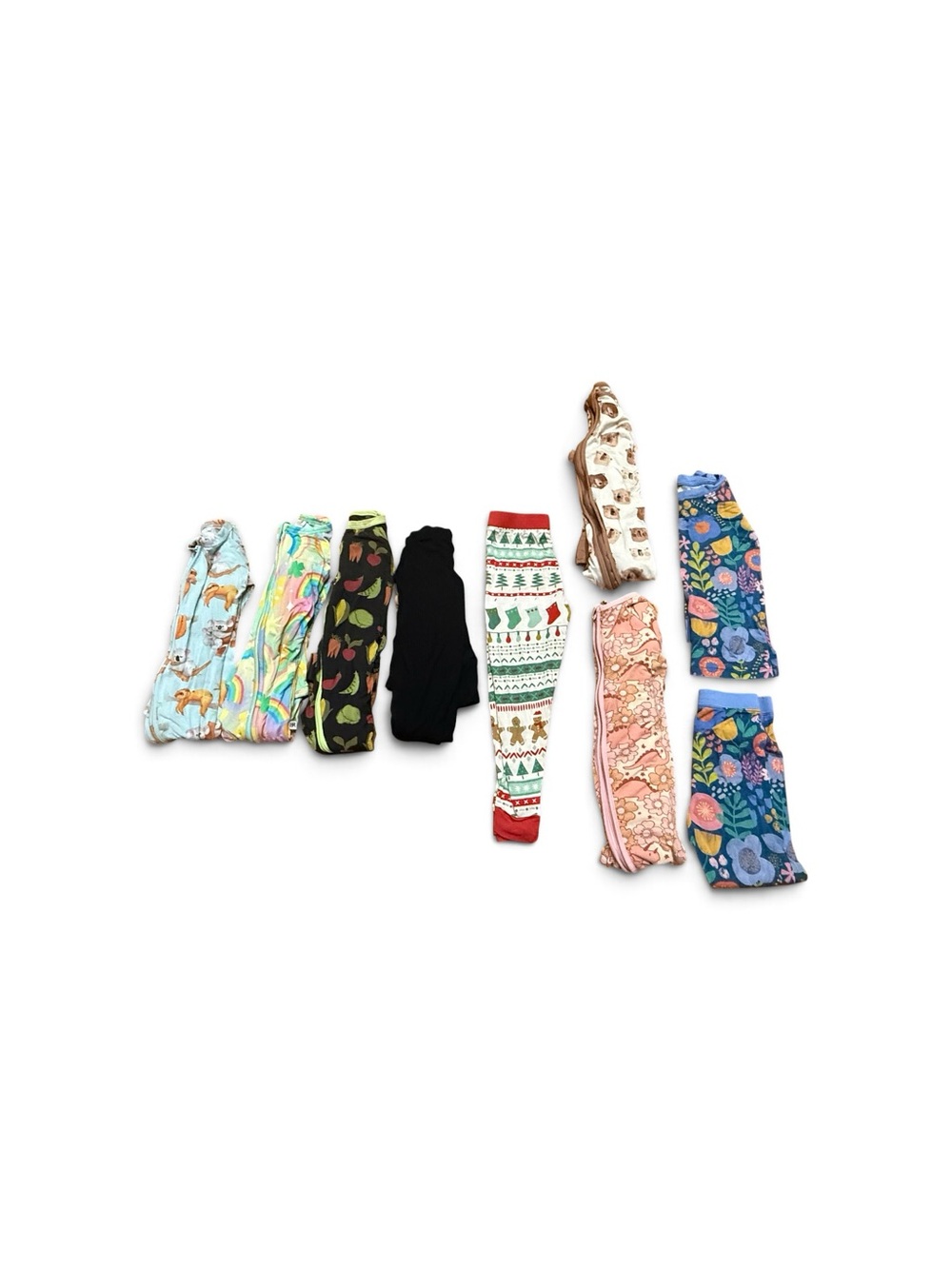 Baby Girls Bamboo Sleeper Pajama Sets Size 9-18 Months Little Sleepies Bundle